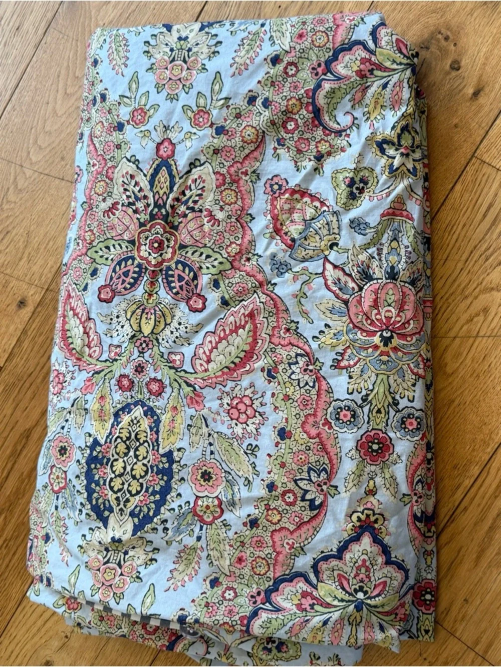 NWOT Pottery Barn Organic Cotton Florentine Queen Duvet Cottagecore Bedding
